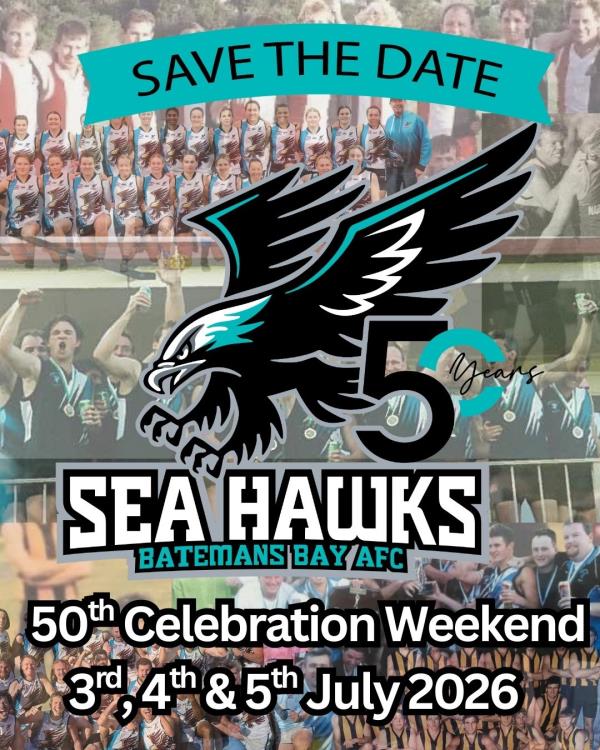Save the Date - Celebrating 50 Years of the Batemans Bay Seahawks